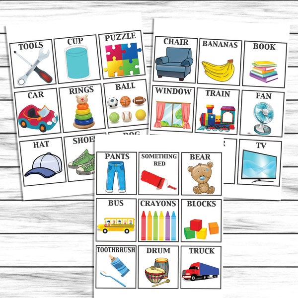 Indoor Scavenger Hunt, Kids Printable Games,Toddler Activity Folder, Preschool Games, Busy Binder, Matching Game, Inside Rainy Day Play