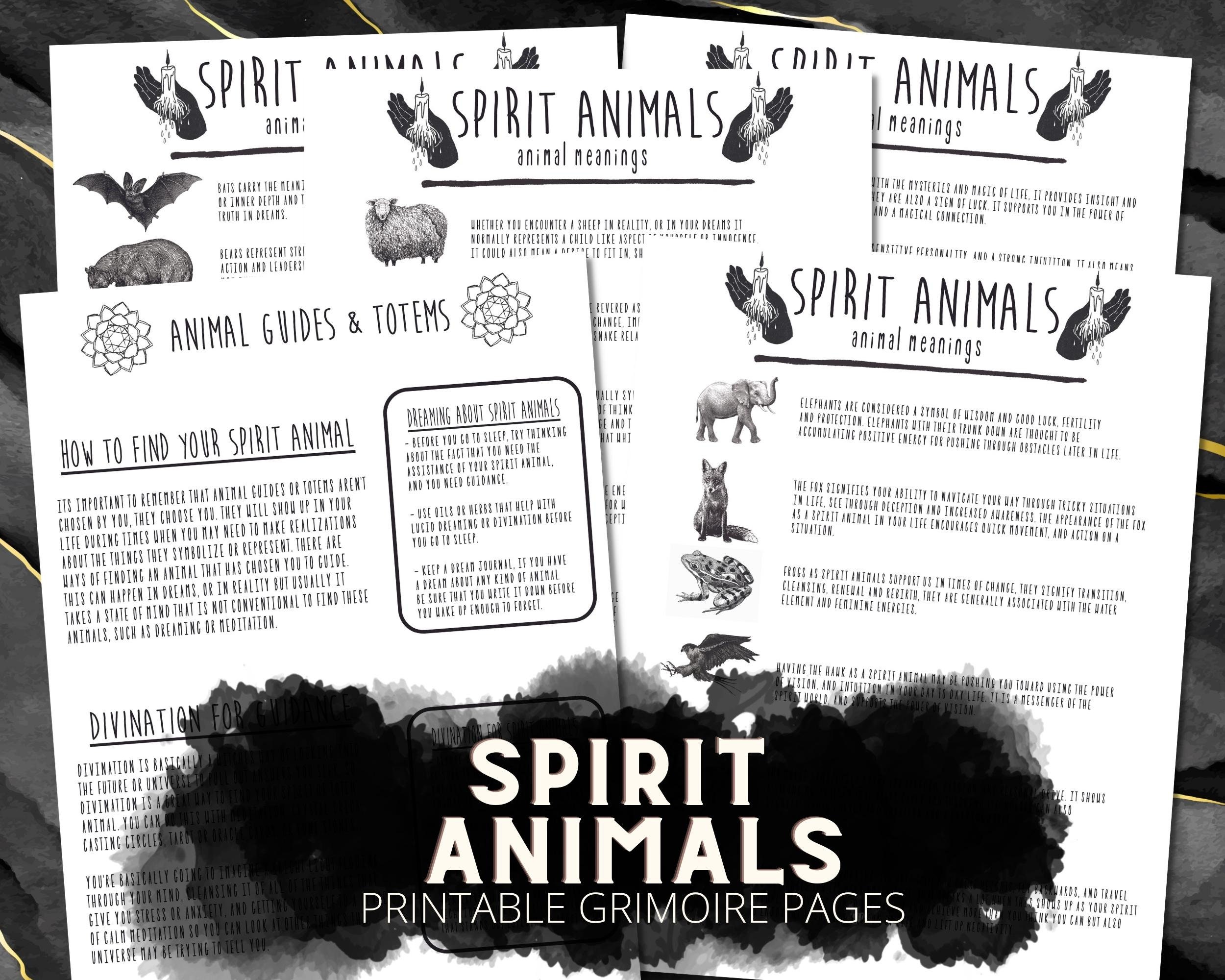 Animal Spirit Guides Totems Book of Shadows Pages Witchcraft - Etsy Canada Animal Spirit Guides Totems Book of Shadows Pages Witchcraft - Etsy Canada