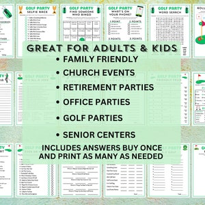 Editable Golf Party Games Watch Golf Themed Party Ideas Printable ...