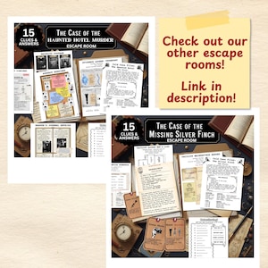 Cold Case Murder Mystery Detective Escape Room Printable Game for Teens