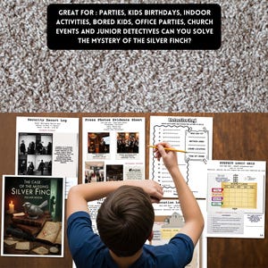 Detective escape room printable cold case mystery game for teens & adults logic puzzle game night activity with 15  clues or puzzles, instructions, answers and certificate for win, great for ages 12 and up.