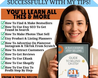 How To Start An Etsy Shop | Beginner Etsy Seller Guide To Success Book | 40 Free Listings | Small Home Business Help | Listing Bestsellers