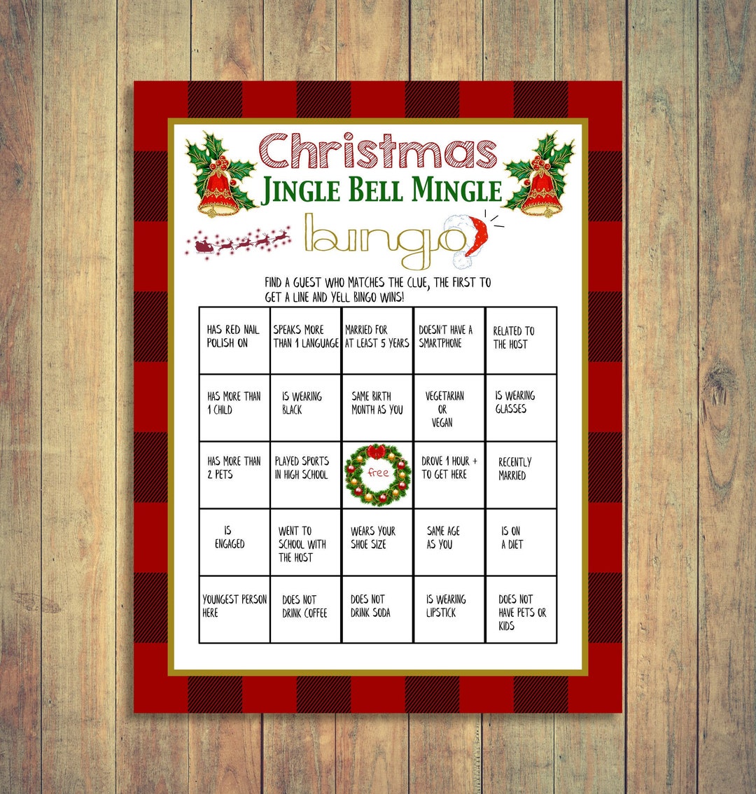 Holiday Game, Office Holiday Game, Adult Holiday Game, Christmas Game ...