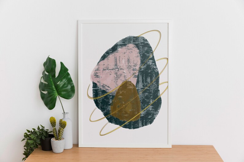 Set of 3 Abstract Art Prints Printable Wall Art Large Wall Etsy