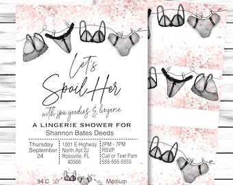 Lingerie Shower Invitation - Etsy