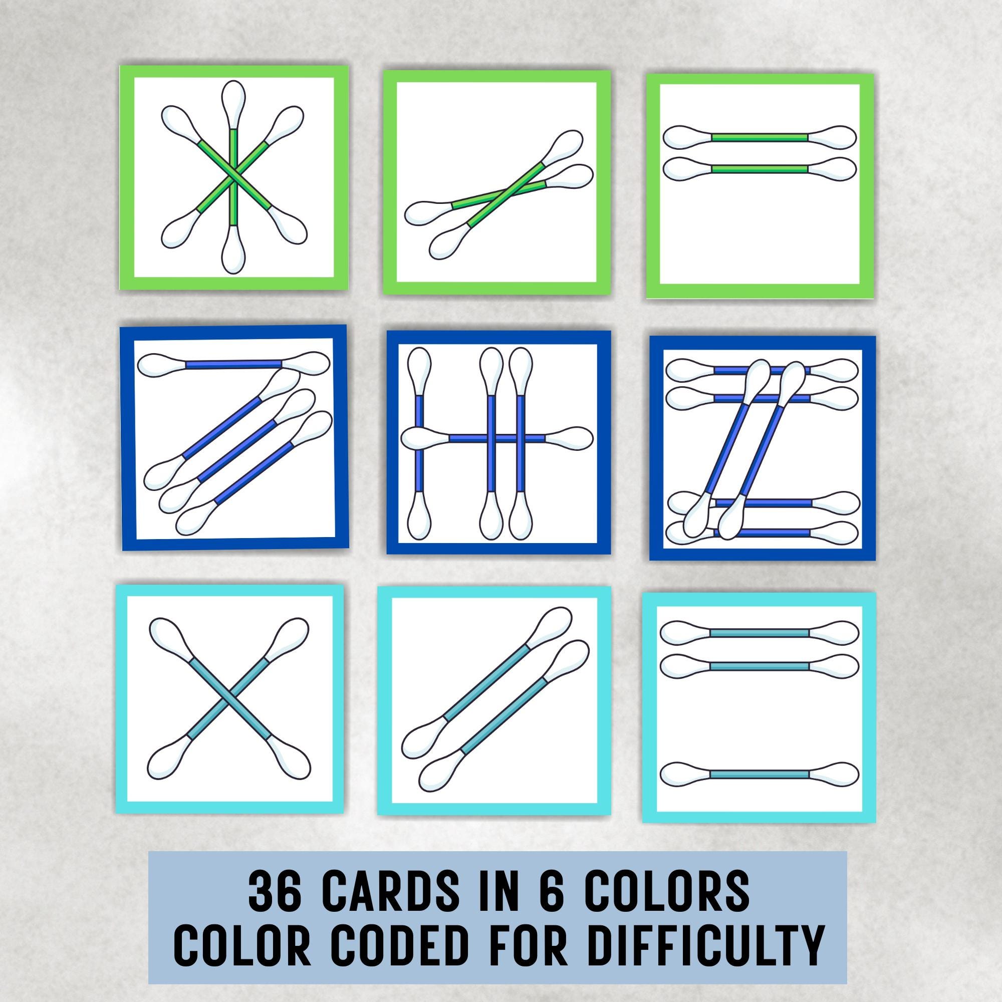 Printable Cotton Swab Pattern Cards | Toddler Quiet Time Activity ...