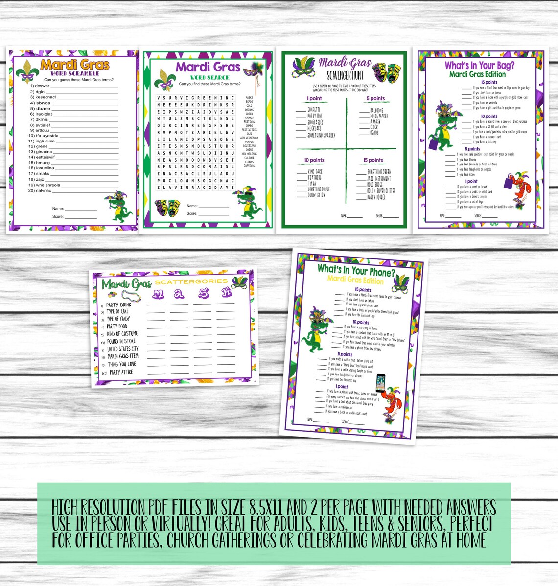 virtual mardi gras games