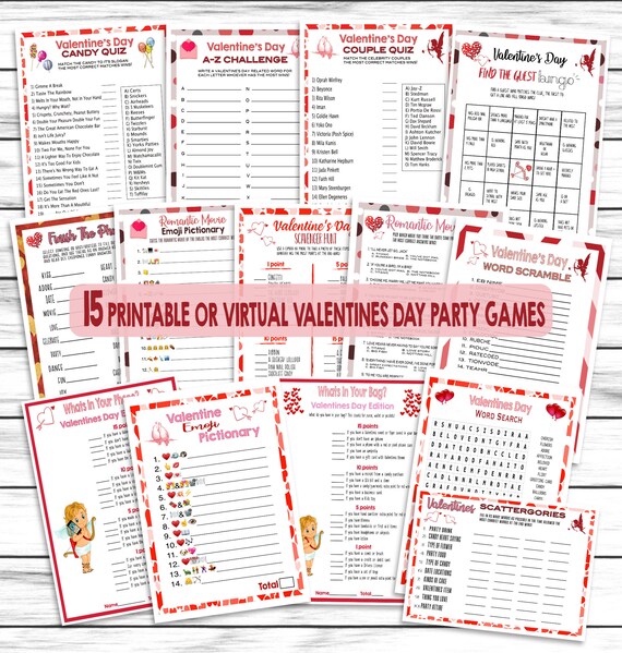 15 Valentines Day Games Party Games Trivia Adults Kids