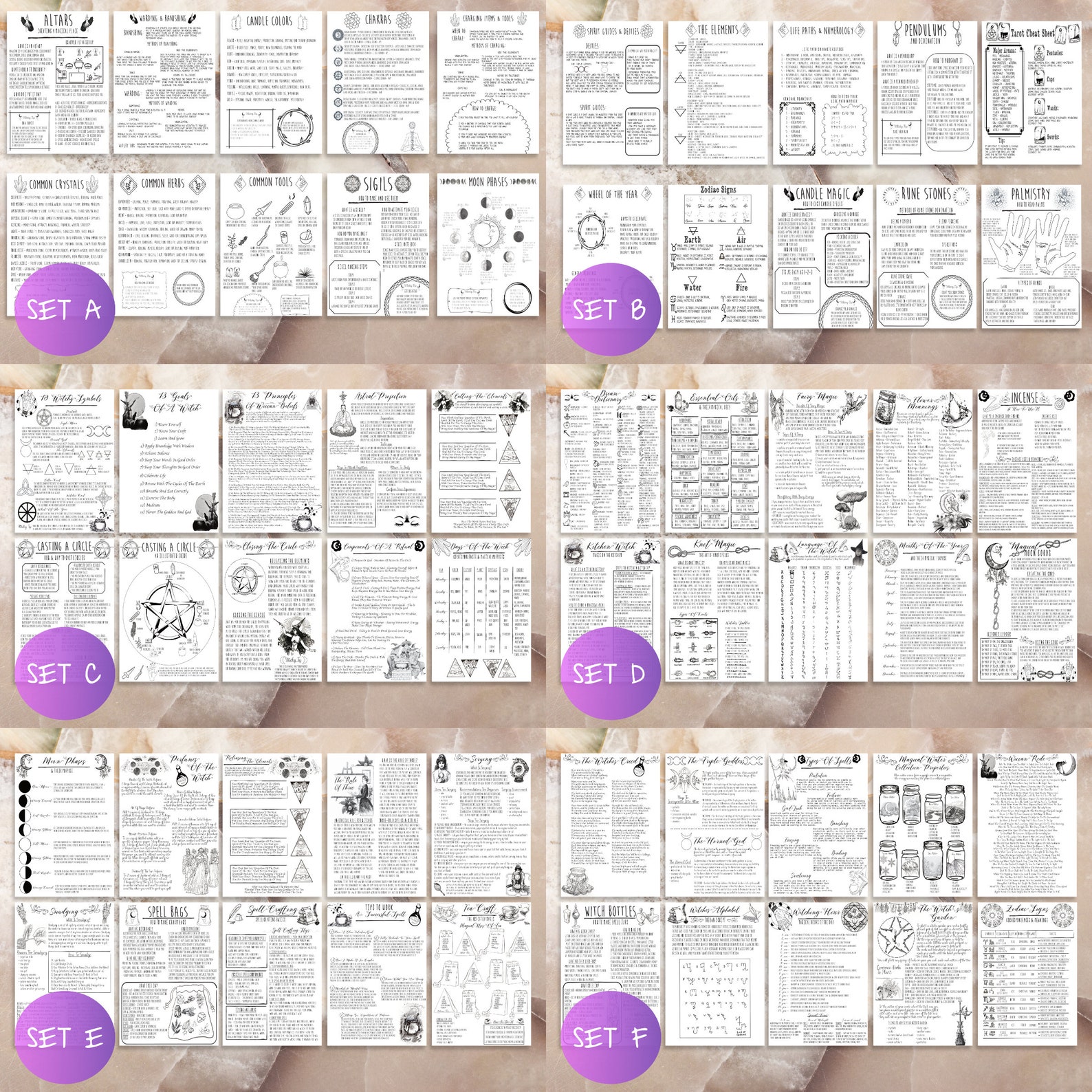 Beginner Witchcraft Book of Shadows Pages Printable Set | Baby Witch ...