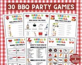 BBQ Grill & Chill Party Games For Adults Kids | I Do BBQ Shower Summer Gathering Printable Activities Answers | Fun Idea For Cookout Reunion