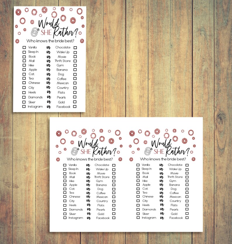 Bridal shower game Idea Instant Download Bridal Shower Games Rose Gold Wedding Shower Games Bridal Shower Games Bundle Printable