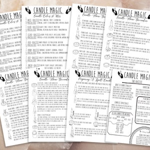 Candle Magic Book Of Shadows Pages, Witch Supplies Tools Reference Page, Basic Witchcraft Grimoire Printable Pages, How To Use Candles image 3