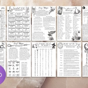Printable Basic Witchcraft Grimoire Pages, Book of Shadows Pages ...