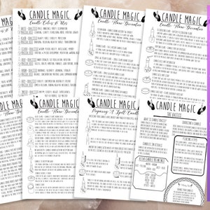 Candle Magic Book Of Shadows Pages, Witch Supplies Tools Reference Page, Basic Witchcraft Grimoire Printable Pages, How To Use Candles image 2