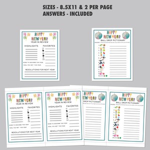 Happy New Year's Game Bundle| Printable Family Games | Virtual Party ...