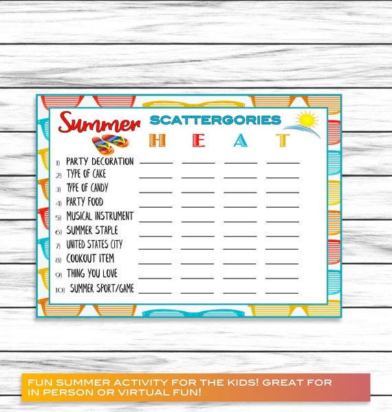 summer scattergories party game word game for adults kids etsy ireland