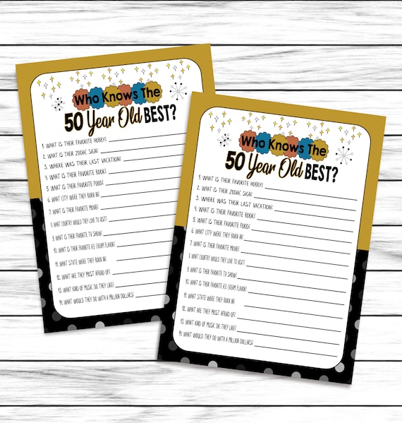 Celebrate with Fun: Games for a 50th Birthday Party