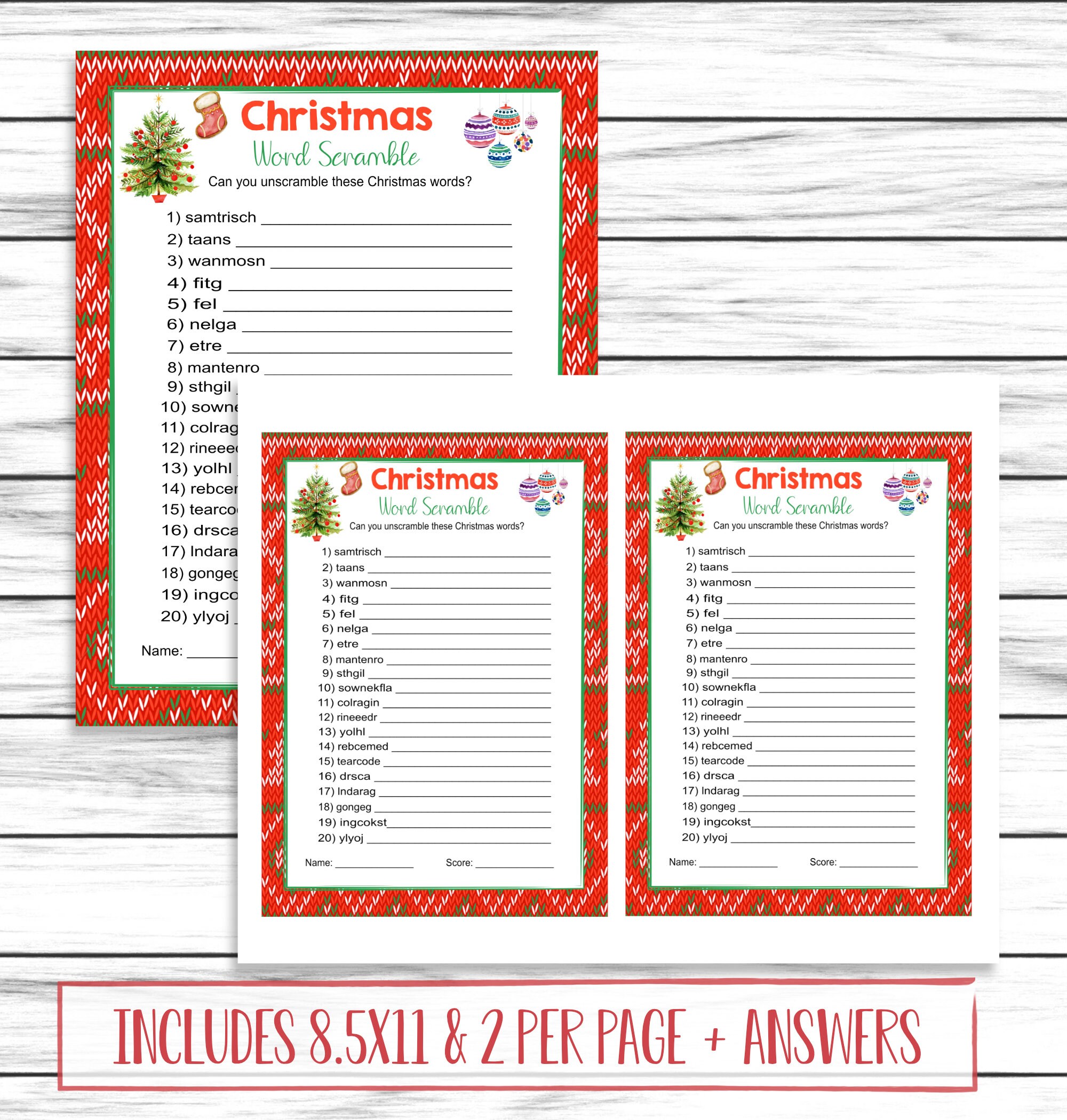 Christmas Party Games Christmas Party Activities Christmas  Etsy