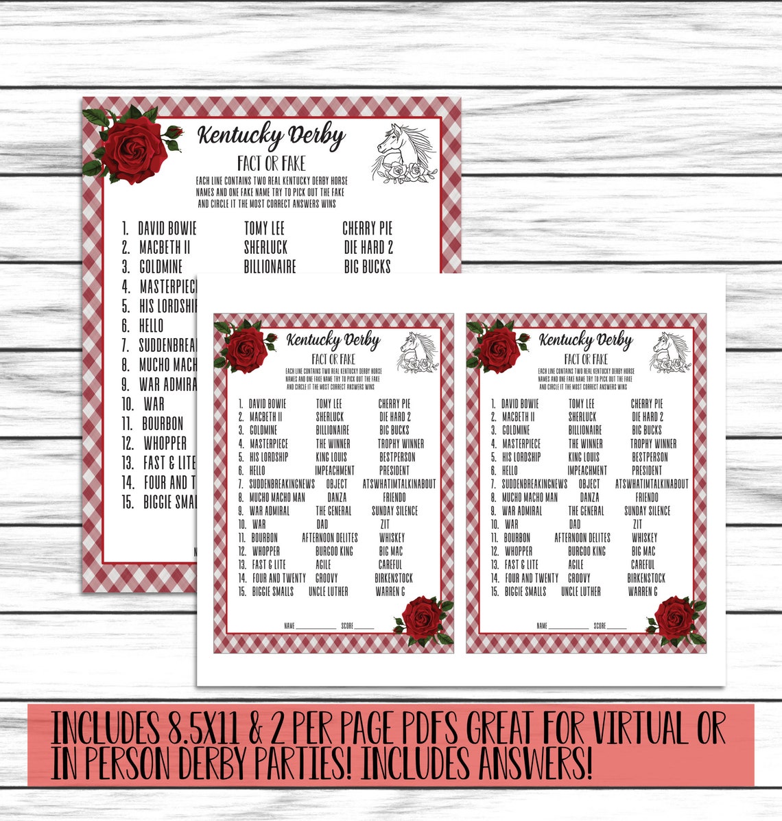 Kentucky Derby Fun Games Derby Party Games Scattergories Etsy Belgi 