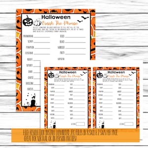 Halloween Party Games, Halloween Game Set, Trivia , Scattergories, Word Search, Family Games, Printable or Virtual Games, Instant Download image 4