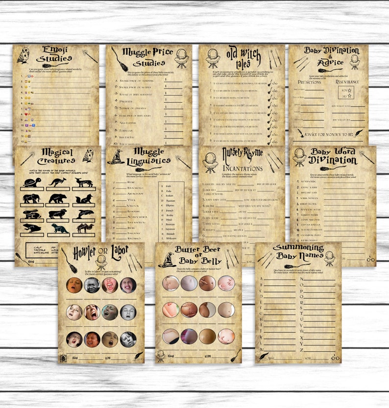 Check out these Harry Potter baby shower ideas including this harry potter baby shower game
