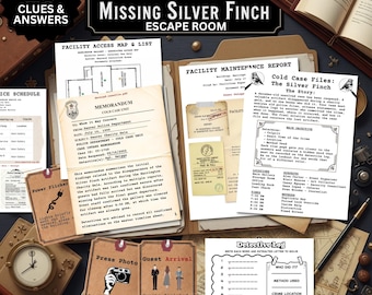 Escape Room Detective stampabile / Gioco di mistero sui casi irrisolti per adolescenti e adulti / Attività serale di gioco di puzzle logici