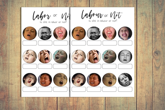 Australian Pregnant Porn - Labor or Not Baby Shower Game Porn or Pregnant Game Baby - Etsy Australia