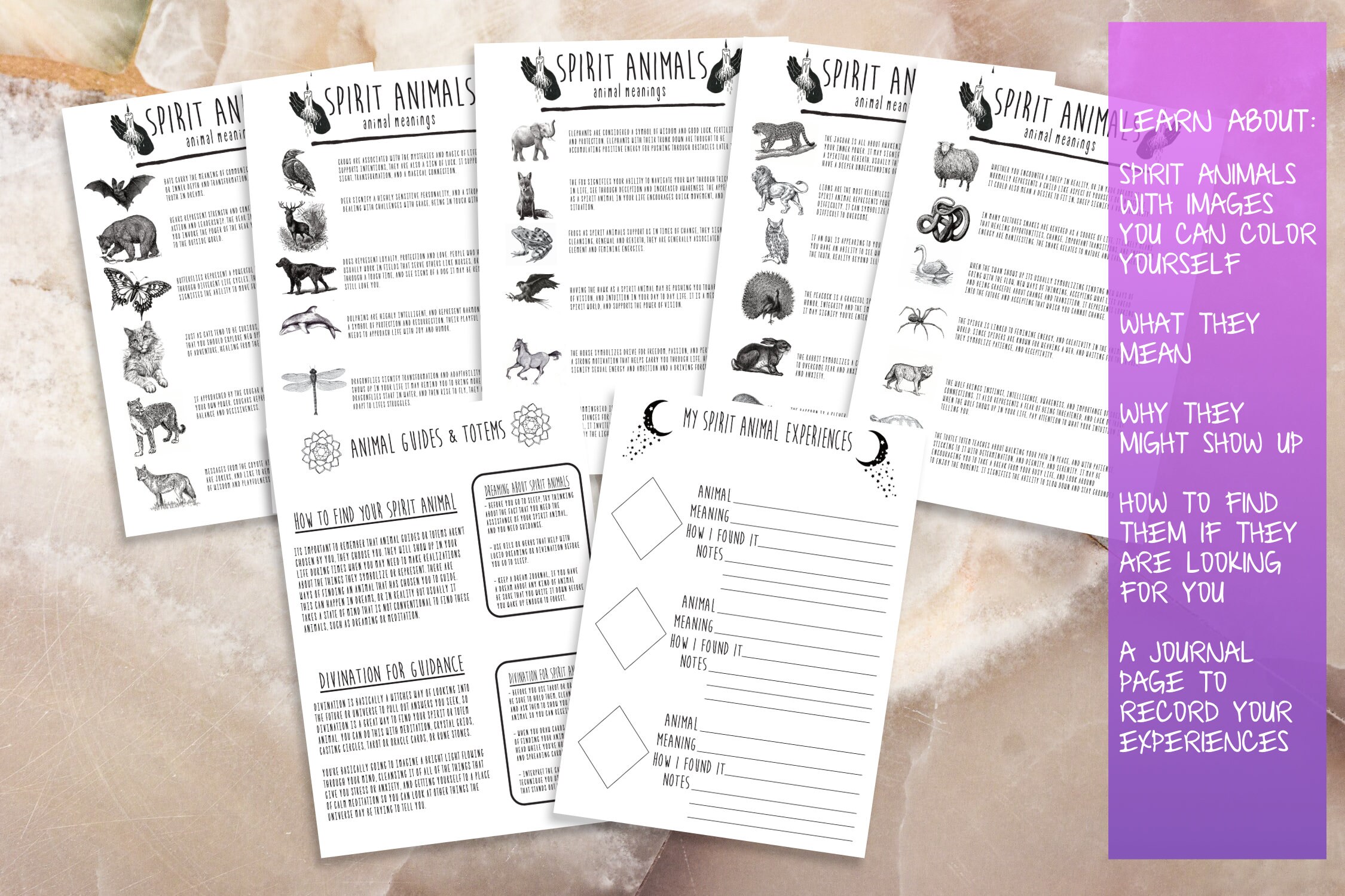 Animal Spirit Guides Totems Book of Shadows Pages Witchcraft - Etsy Animal Spirit Guides Totems Book of Shadows Pages Witchcraft - Etsy