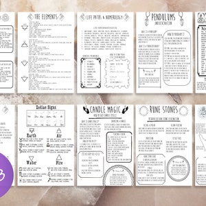 60 Pages Witchcraft Basics Book of Shadows Pages Printable Set, Magic ...