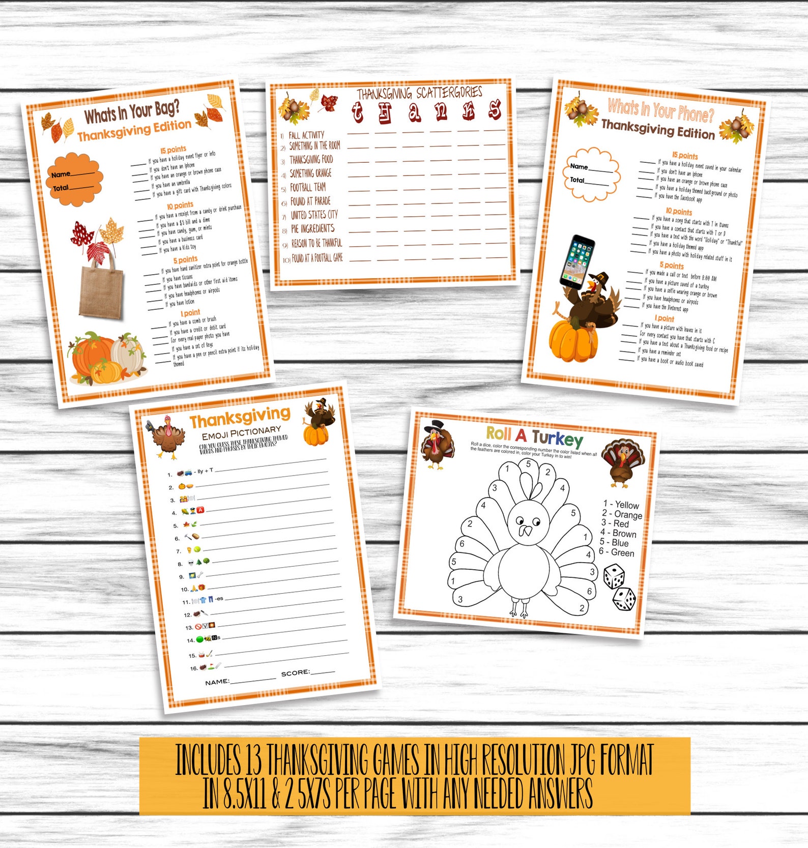 13 Thanksgiving Games Friendsgiving Games Trivia Family Etsy