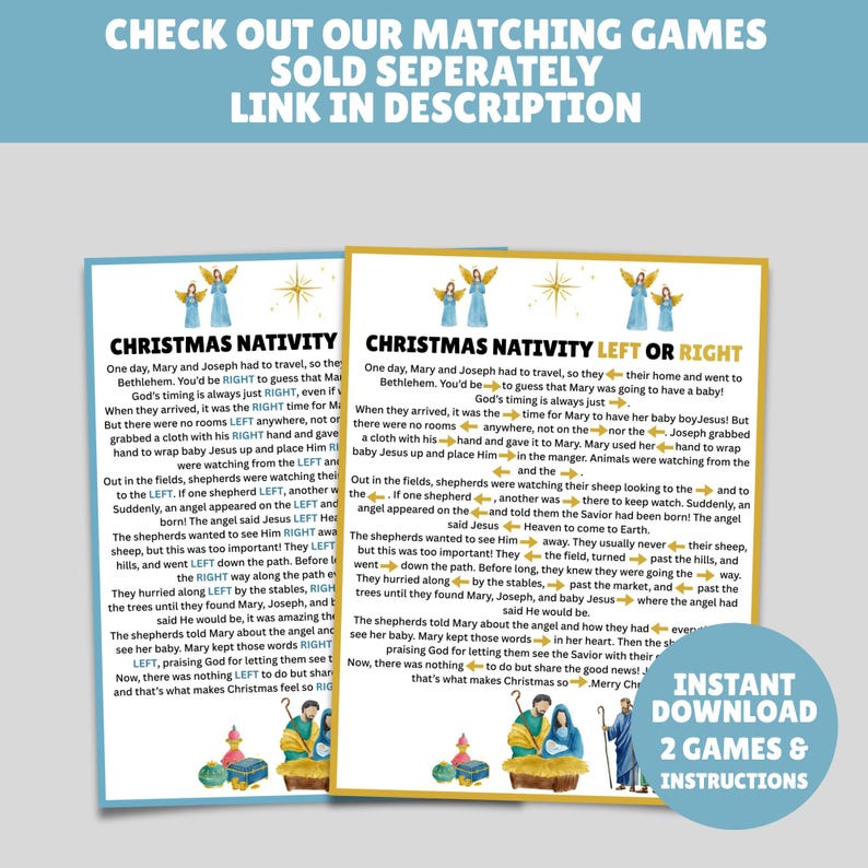 Printable Nativity Emoji Pictionary Christmas Bible Story Game | Fun ...