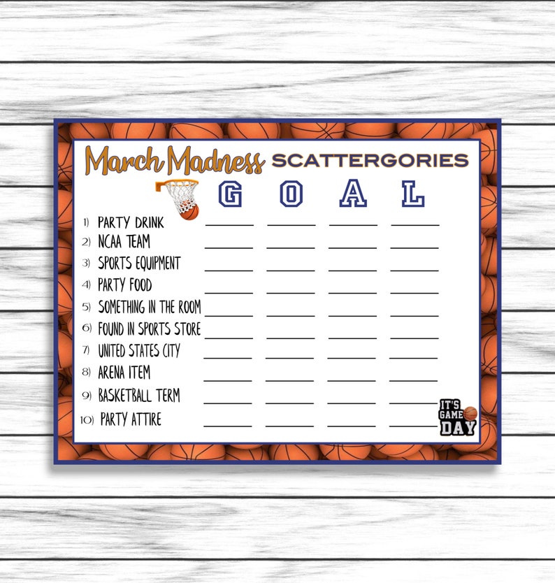March Madness 2023 Games March Madness Party Games Etsy