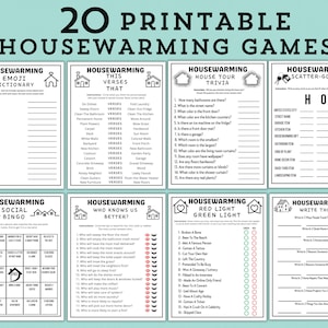 Printable Housewarming Party Games New Home Game Bundle Moving House Games Housewarming Party Ideas Housewarming Activities zdjęcie 4