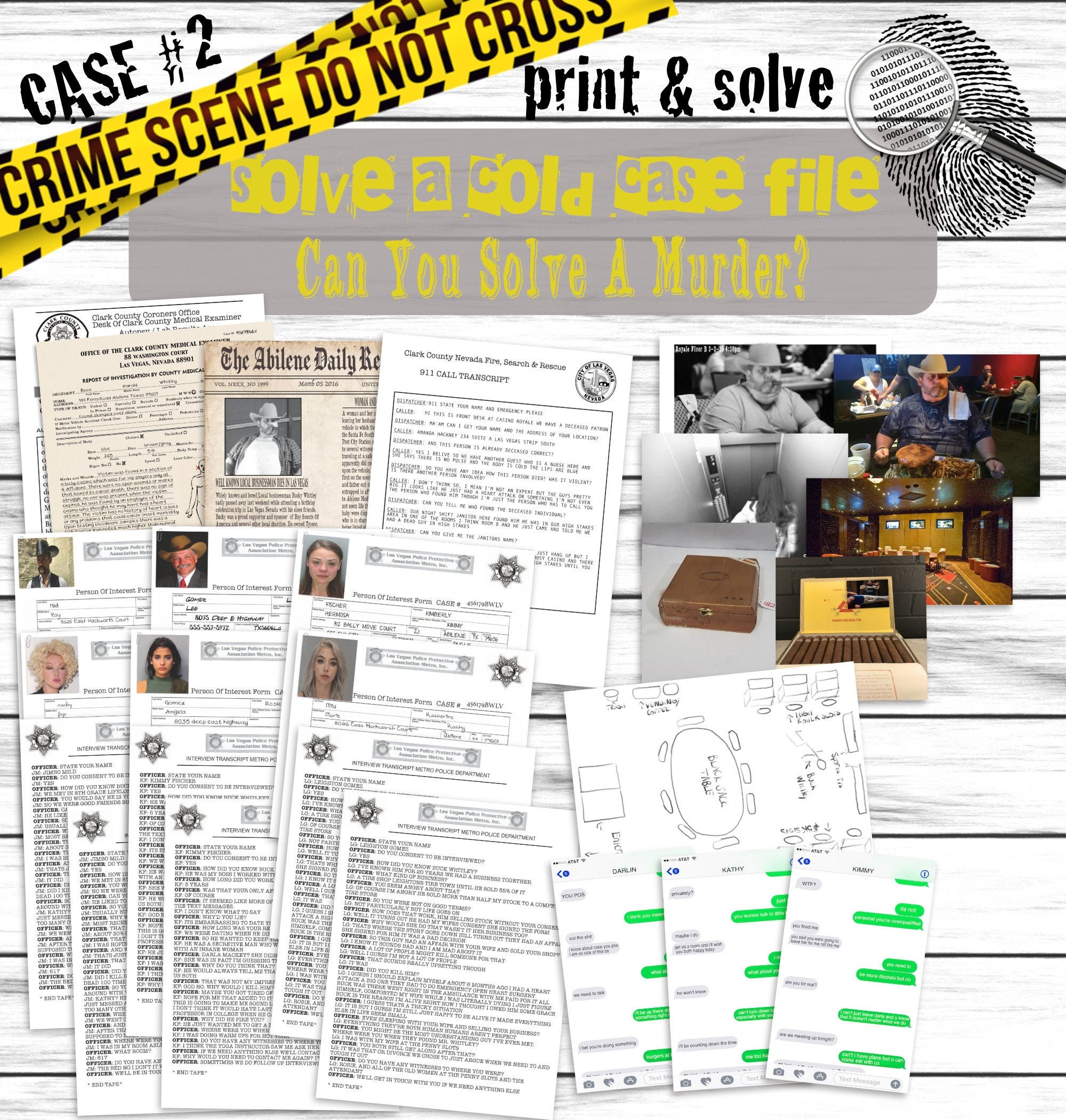 Printable Murder Mystery Game-digital Case-unsolved Mystery 