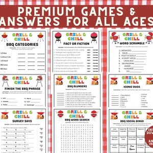 BBQ Grill & Chill Party Games for Adults Kids | I Do BBQ Shower Summer ...