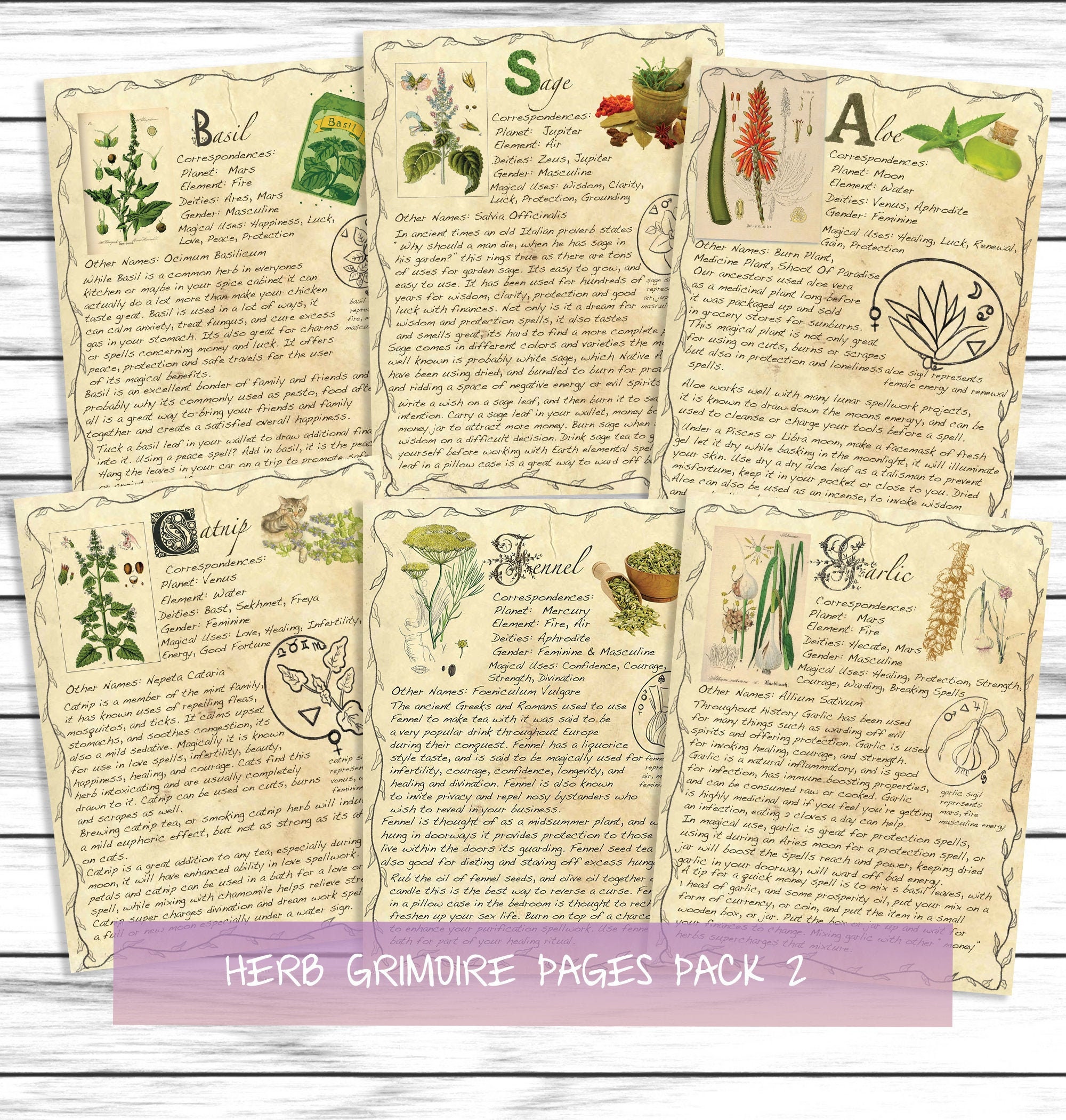 Basic Witchcraft Grimoire Printable Pages Book of Shadows - Etsy Australia