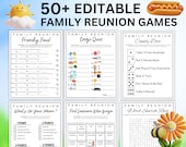 Printable Family Reunion Games Bundle | Editable Template Family Activities | Group Reunion Quizzes | Family Reunion Ideas For Adults & Kids