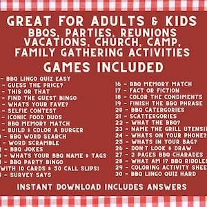 BBQ Grill & Chill Party Games for Adults Kids | I Do BBQ Shower Summer ...