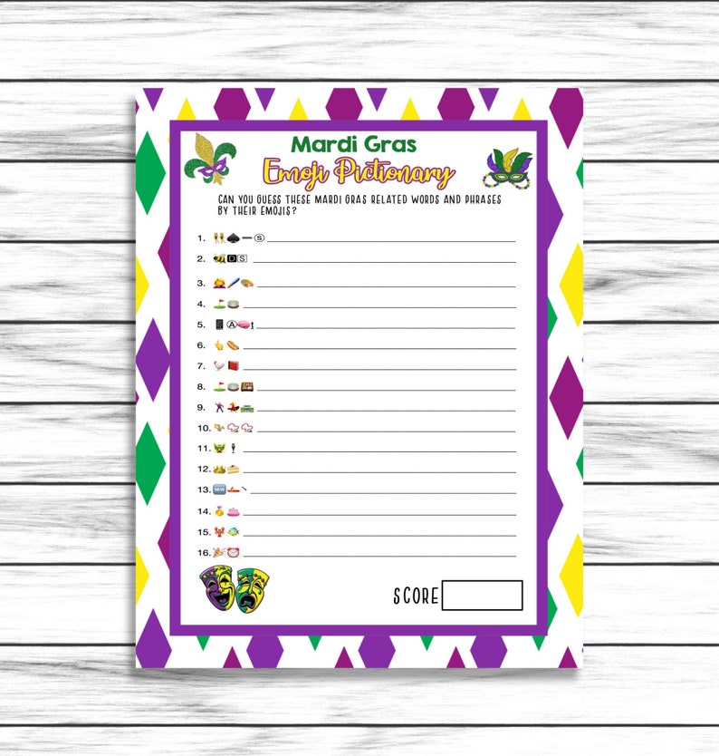 mardi gras printable games