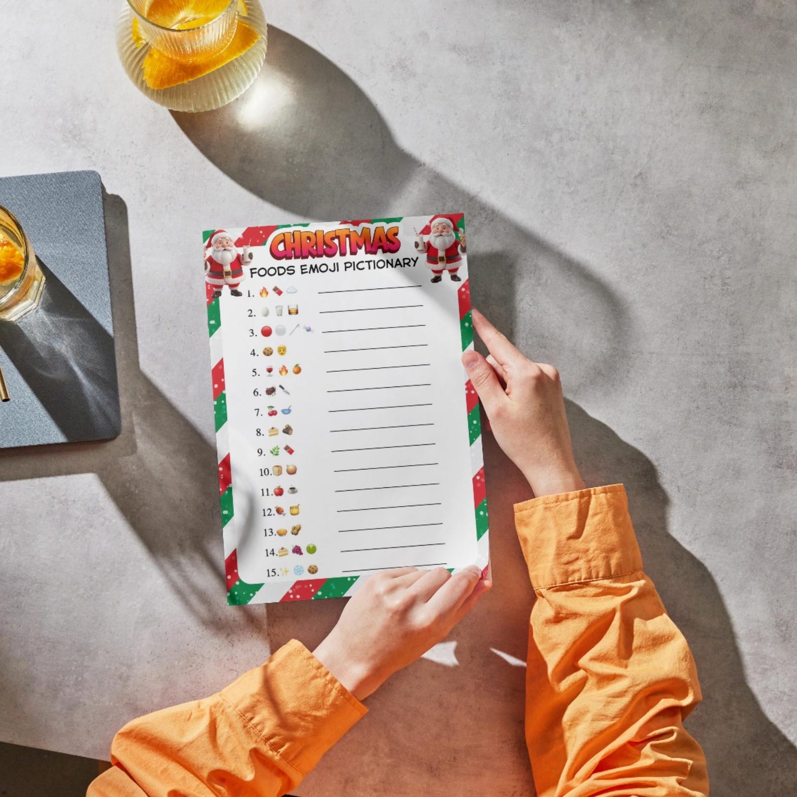 5-in-1 Christmas Emoji Pictionary Game Bundle | Printable Holiday Party ...