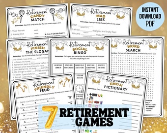 Printable Retirement Party Games | Retirement Trivia Quiz | Fun Ideas For Retiree Party | 2025 Co Worker Retirement Games | Instant Download