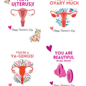 Reproductive Anatomy Valentine&#39;s Cards