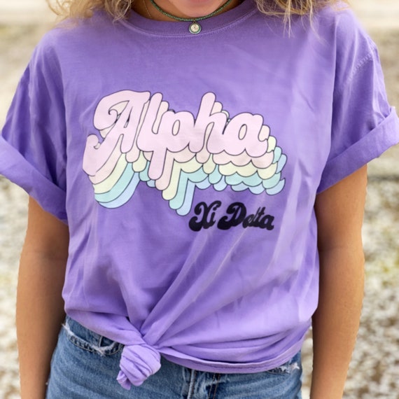 Sorority Retro Comfort Colors Shirt Sorority Pastels Shirt Etsy