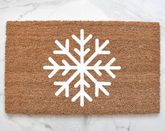 Snowflake Doormat, Winter Doormat, Welcome Mat, Christmas Doormat, Outdoor Rug, Front Door Mat, Christmas Decor, Snow Doormat, Winter Decor