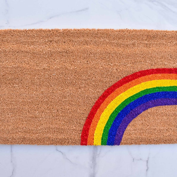 Rainbow Doormat Etsy