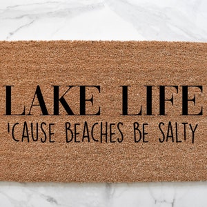 Lake Life Doormat, Lake House Decor, Cabin Doormat, Cabin Decor, Cute Doormat, Welcome Mat, Outdoor Mat, Doormat, Porch Decor, Outdoor Decor image 1