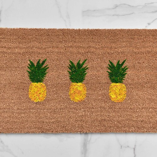 Pineapple Doormat Cute Doormat Pineapple Decor Mat Etsy