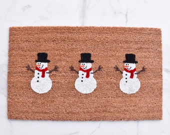 Snowman Doormat, Winter Doormat, Cute Doormat, Winter Decor, Welcome Mat, Doormat, Snow, Christmas Doormat, Outdoor Rug, Christmas Decor