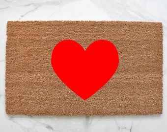 Heart Doormat, Cute Doormat, Valentine's Day Decor, Welcome Mat, Love, Outdoor Rug, Valentine's Day, Doormat, Porch Decor, Entryway, Rug