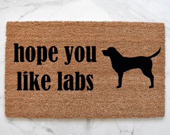 black lab welcome mat